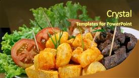  Presentation with cassava - Audience pleasing presentation consisting of cassava traditional brazilian food backdrop and a tawny brown colored foreground