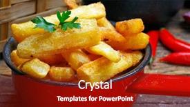  Presentation with cassava - Colorful PPT theme enhanced with cassava traditional brazilian food backdrop and a crimson colored foreground