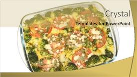  Presentation with sauce - Colorful PPT theme enhanced with casserole-dish-with-bechamel-sauce backdrop and a yellow colored foreground