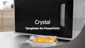  Presentation with banking comercial baking - Audience pleasing PPT theme consisting of casserole in foil baking tin backdrop and a  colored foreground