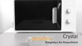  Presentation with banking comercial baking - PPT theme enhanced with casserole in foil baking tin background and a  colored foreground