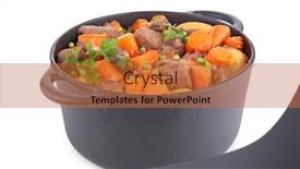 Presentation with beef - Audience pleasing slide deck consisting of casserole with beef stew backdrop and a red colored foreground