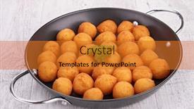  Presentation with potato - Presentation theme with casserole-with-potato-ball background and a gold colored foreground