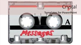  Presentation with backup - Audience pleasing theme consisting of cassette tape from answering machine backdrop and a soft green colored foreground