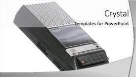  Presentation with tape recorder - Cool new presentation design with cassette tape player and recorder backdrop and a white colored foreground