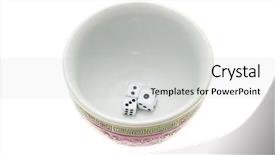  Presentation with chinese traditional - Presentation theme featuring cast die - dice in chinese traditional tea background and a  colored foreground