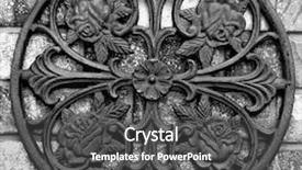  Presentation with brick wall - Audience pleasing slide set consisting of cast iron decoration on brick backdrop and a dark gray colored foreground