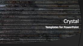  Presentation with grill - PPT theme consisting of cast iron grill black steel background and a dark gray colored foreground