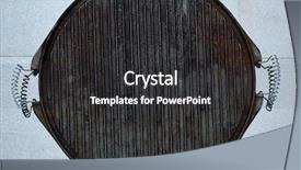  Presentation with grill - PPT layouts having cast iron grill black steel background and a dark gray colored foreground