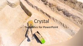  Presentation with sustainable construction - Beautiful presentation theme featuring cast mine or on construction backdrop and a lemonade colored foreground