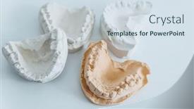  Presentation with plaster - Slides having cast-of-teeth-plaster-model background and a  colored foreground