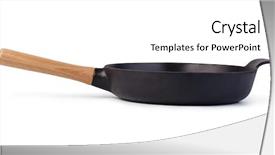  Presentation with modern electric iron isolated - PPT layouts with cast steel - iron frying pans isolated background and a white colored foreground