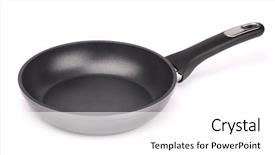  Presentation with non hodgkin lymphoma - Slide set consisting of cast steel - non stick frying pan isolated background and a white colored foreground