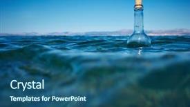  Presentation with water sanitation hygiene - Colorful slides enhanced with castaway - bottle with a message backdrop and a  colored foreground