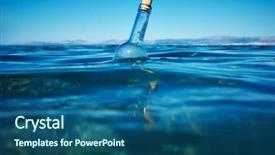  Presentation with water bottle - Audience pleasing presentation theme consisting of castaway - bottle with a message backdrop and a  colored foreground