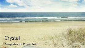  Presentation with starbucks bottle - Audience pleasing PPT theme consisting of castaway - paper in bottle lying backdrop and a  colored foreground