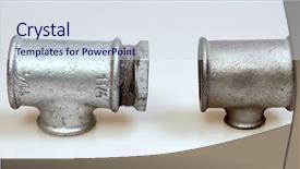  Presentation with water irrigation agriculture system - Amazing slides having caste system - cast iron galvanized fittings backdrop and a sky blue colored foreground