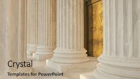  Presentation with supreme court - Cool new slide set with caste system - supreme court column details sunset backdrop and a coral colored foreground