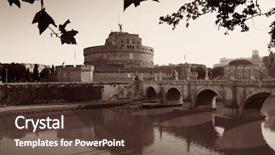  Presentation with bridge over troubled water - Slide deck enhanced with castel sant angelo and bridge background and a tawny brown colored foreground