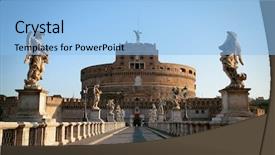  Presentation with fantasy angel - Audience pleasing presentation consisting of castel sant angelo angel statue backdrop and a light blue colored foreground