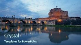  Presentation with compass italy - Cool new PPT layouts with castel sant angelo in italy backdrop and a ocean colored foreground