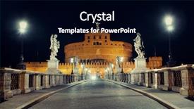  Presentation with empire state building night - Presentation theme having castel sant angelo in italy background and a black colored foreground