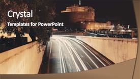  Presentation with traffic light - Slide set with castel sant angelo in italy background and a tawny brown colored foreground