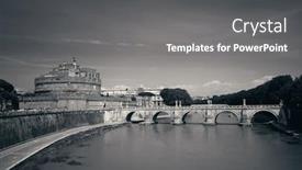  Presentation with rome italy - Cool new PPT theme with castel-sant-angelo-in-italy backdrop and a dark gray colored foreground