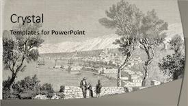  Presentation with journal - Presentation theme enhanced with castellammare di stabia old view italy created by stock published on l'illustration journal universel paris 1860 background and a light gray colored foreground