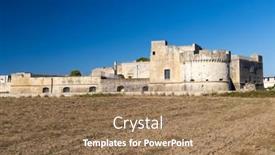  Presentation with castle - Colorful theme enhanced with castello-di-acaya-castle-province backdrop and a coral colored foreground