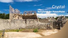  Presentation with italy - Presentation theme enhanced with castello-di-bivona-province background and a teal colored foreground