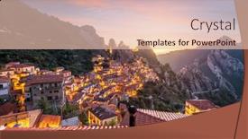  Presentation with dawn - PPT layouts consisting of castelmezzano-italy-in-the-basilicata background and a lemonade colored foreground