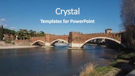  Presentation with old - Cool new slide deck with castelvecchio meaning old castle bridge backdrop and a teal colored foreground