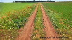  Presentation with saint - Audience pleasing presentation theme consisting of castile la mancha camino de santiago saint james way of levante backdrop and a coral colored foreground