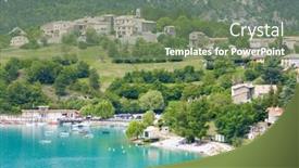  Presentation with saint - Slides consisting of castillon-barrier-with-village background and a violet colored foreground