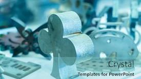  Presentation with parts - PPT theme having casting-iron-parts background and a light blue colored foreground