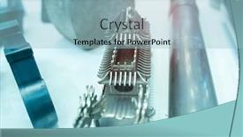  Presentation with light blue - Amazing PPT theme having casting-iron-parts backdrop and a light blue colored foreground