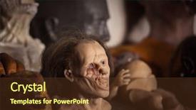  Presentation with masks - Cool new presentation design with alginate - masks and dummies backdrop and a tawny brown colored foreground