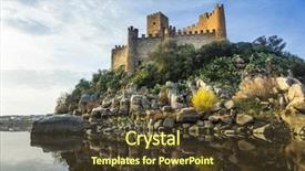  Presentation with english castle - Cool new slides with castle - impressive castle of templar backdrop and a tawny brown colored foreground