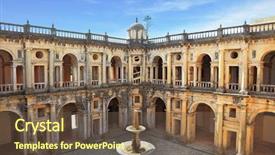  Presentation with preserved - Beautiful slide set featuring castle - palace of the templar backdrop and a  colored foreground