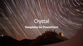  Presentation with starry night - Theme having castle - starry night in august background and a gray colored foreground