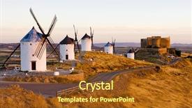  Presentation with windmills - Slides enhanced with  background and a  colored foreground