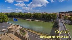  Presentation with rome italy - Amazing theme having castle-de-sant-angelo backdrop and a tawny brown colored foreground
