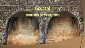  Presentation with castle wall - Slide deck featuring castle fort wall in ainsa background and a tawny brown colored foreground