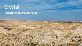  Presentation with middle east - Presentation theme enhanced with castle fortress jordan middle east background and a light blue colored foreground