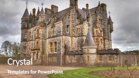  Presentation with gardens - Theme enhanced with castle gardens - co cork - ireland background and a coral colored foreground