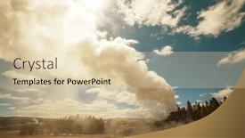  Presentation with wyoming - Amazing presentation theme having castle geyser yellowstone national park wyoming usa backdrop and a lemonade colored foreground