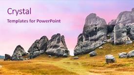  Presentation with maori new zealand native bush - Slide deck with castle hill southern alps arthurs background and a pink colored foreground