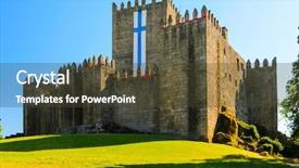  Presentation with castle - Cool new slide set with castle in guimaraes northern portugal backdrop and a  colored foreground