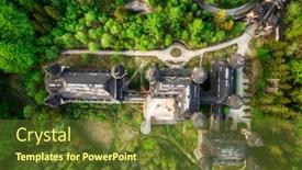  Presentation with forests - PPT theme having castle-in-lapalice-surrounded background and a tawny brown colored foreground